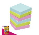 Notes repositionnables couleurs Cosmic Super Sticky Post-it - bloc de 90 feuilles = Pour l'achat 12 notes repositionnables, 1 sachet de M&M OFFERT