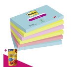 Notes repositionnables couleurs Cosmic Super Sticky Post-it - bloc de 90 feuilles = Pour l'achat 12 notes repositionnables, 1 sachet de M&M OFFERT