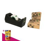 Heavy-duty C18 tape dispenser + 3 recycled Scotch tapes