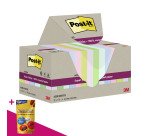 Notes repositionnables recyclées couleurs Super Sticky Post-it - bloc de 70 feuilles = Pour l'achat notes repositionnables, 1 sachet de M&M OFFERT