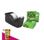 Dévidoir adhésif Scotch C60 noir + 4 rubans Magic invisible = Pour l'achat de 3 dévidoirs, 1 sachet de M&M OFFERT