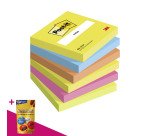 Notes repositionnables couleurs Energetic Post-it - bloc de 100 feuilles = Pour l'achat 12 notes repositionnables, 1 sachet de M&M OFFERT