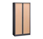 Armoire métal à rideaux  Union G. H 198 x L 100 x P 45 cm corps anthracite RAL 7016