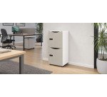 Casier de bureau Lockers 2 cases - Corps blanc - H 86 cm - portes laquées - Serrure à code