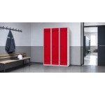 Vestiaire Standard - 3 colonnes monobloc/industrie salissante - A code