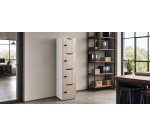 Casier de bureau Lockers 4 cases corps blanc H 169 cm - portes mélaminées - serrure à code