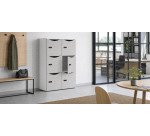 Casier de bureau Lockers 6 cases - Corps blanc - H 127,7 cm