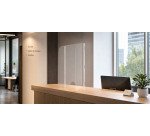 Exacompta - réf. 80058D - ExaScreen Barrière de protection contre les éternuements et les postillons - Vitrine Pare-Haleine ou hygiaphone de comptoir (à poser) H95cmxL68cm - Cristal