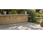 Tabouret bar d'extérieur ARNON - structure aluminium