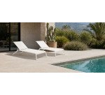 Bain de Soleil d'extérieur OUDON - toile enduit et pieds aluminium