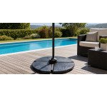 Lest en béton pour parasol, 18 kg, gris foncé