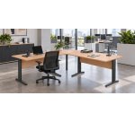 Büro altys mit Ecke und Rückkehr L 220 x T 220 cm Metallgestell