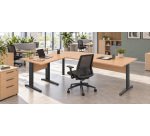 Bureau altys avec angle et retour L 240 x P 160 cm piètement metal