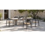 Chaise Nina bois d'acacia massif et corde papier