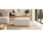 Blok footstool in beige, 90 x 70 cm