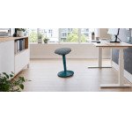 Tabouret ergonomique assis - gris - Leitz Ergo