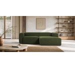 Canapé Blok 2 places méridienne droite vert 240 cm