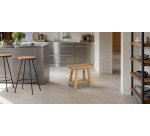Repose-pieds Safara bois massif de tek recyclé 50 x 32 cm