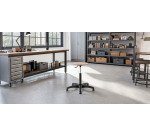 Stool INDUS adaptable in height with fixed feet