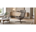 CLEO lounge chair with aluminum legs in Bronze color