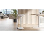 Tabouret ergonomique de bureau Unilux ergo boost blanc hauteur 55-70 cm