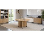 Round table Quarta Plus cross-shaped undercarriage