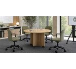 Round table Quarta Plus cross-shaped undercarriage