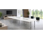 Table de réunion modulable plateau stratifié anti bactérien Belem