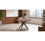 Naanim round table in walnut veneer, Ø 120 cm
