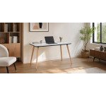 Bureau télétravail Hop piètement bois massif