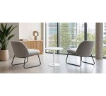 easyDesk side table, diameter: 600 mm, white
