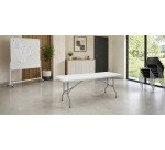 <span style="font-family:Arial">Folding rectangular multipurpose table in polyethylene</span>
