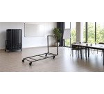 Chariot de rangement pour tables pliantes d'exterieur