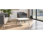 Table basse Ainhoa blanche piétement aluminium