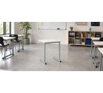 Table scolaire individuelle L 70 x P 50 cm piétement dégagement latéral