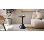 Table d’appoint Yinan Ø 48 cm noir