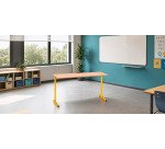 Table scolaire 2 places - L.130 cm plateau hêtre - taille 6 pour CM2 à Lycée