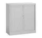 Armoire métal à rideaux Union G. H 100 x L 100 x P 45 cm corps gris RAL 7035