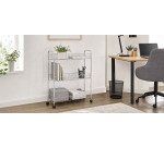 Opslagtrolley Deluxe Slim, 3 niveaus, zilver