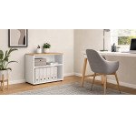 Bibliothèque basse hauteur bureau H 75,5 x L 80 Squadra