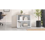 Low height bookcase for desk H 75.5 x W 80 Squadra