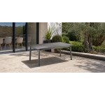 Table d'extérieur ORON - Extensible de 6 à 8 personnes - Gris - En aluminium