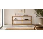 Maymai shelf with solid oak structure 180 x 81 cm
