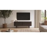 Mailen 2 door TV stand in ash veneer with a dark finish 120 x 50 cm