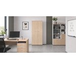 Armoire haute portes battantes H 200 x L 90 x P 45 cm Practica