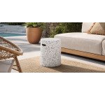 Repose-pieds de jardin Jenell en terrazzo Ø 35 cm