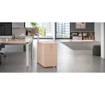 Drawer desk height wooden Tower ECLA H 75cm