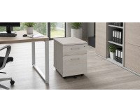 Caisson mobile bois 2 tiroirs - Arch - Tiroirs chêne gris