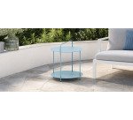 Table d'appoint d'extérieur VINCOU - structure aluminium bleu