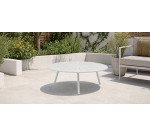 Table basse d’extérieur ronde OUDON, en aluminium